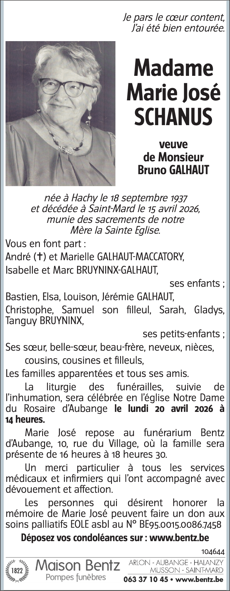 Marie José SCHANUS