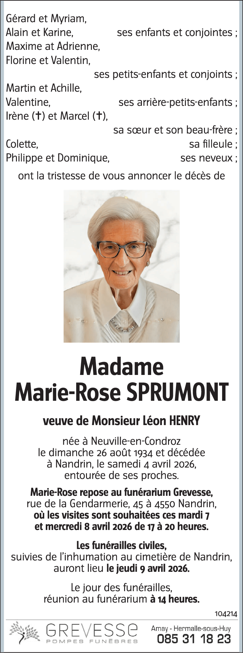 Marie-Rose SPRUMONT