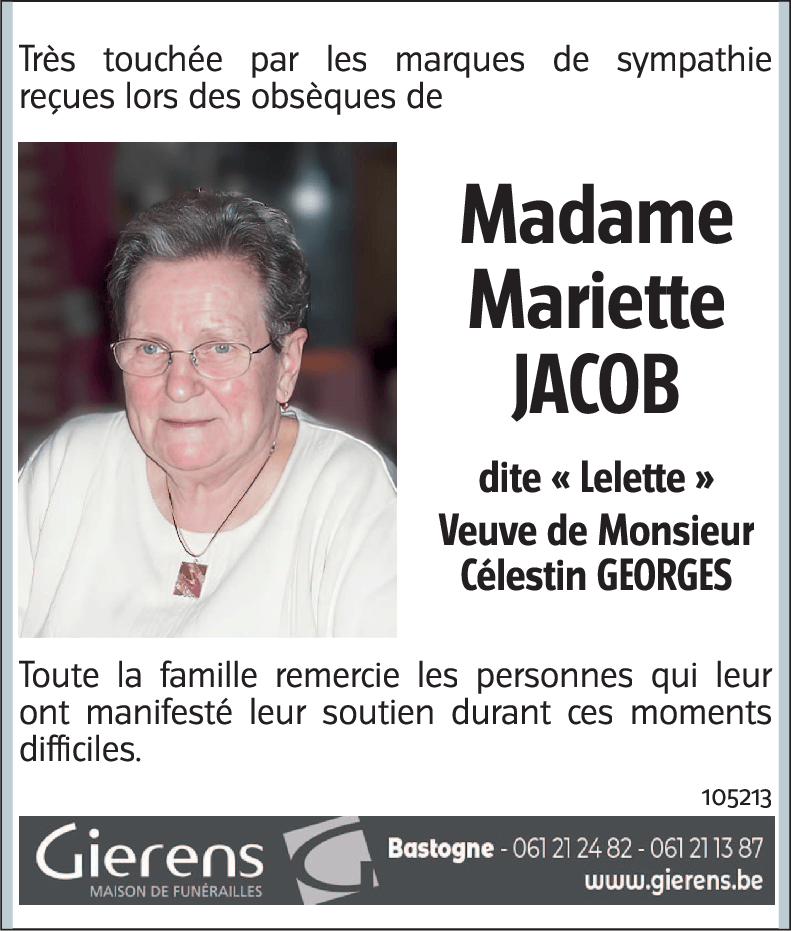 Mariette JACOB