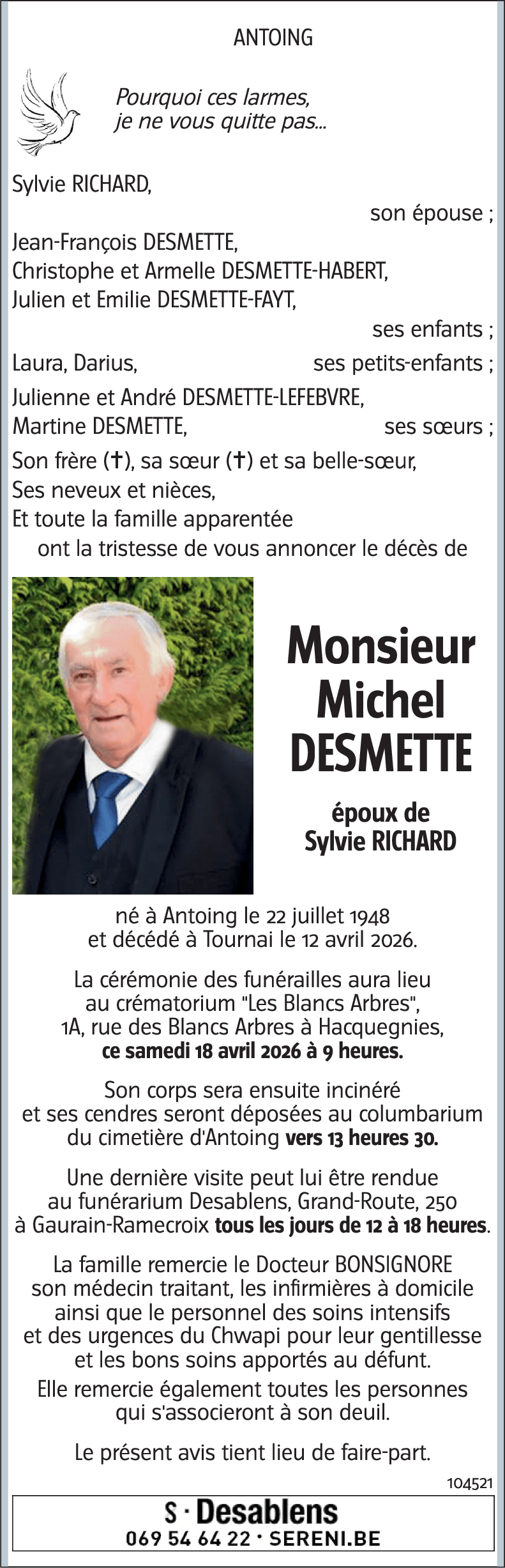 Michel DESMETTE