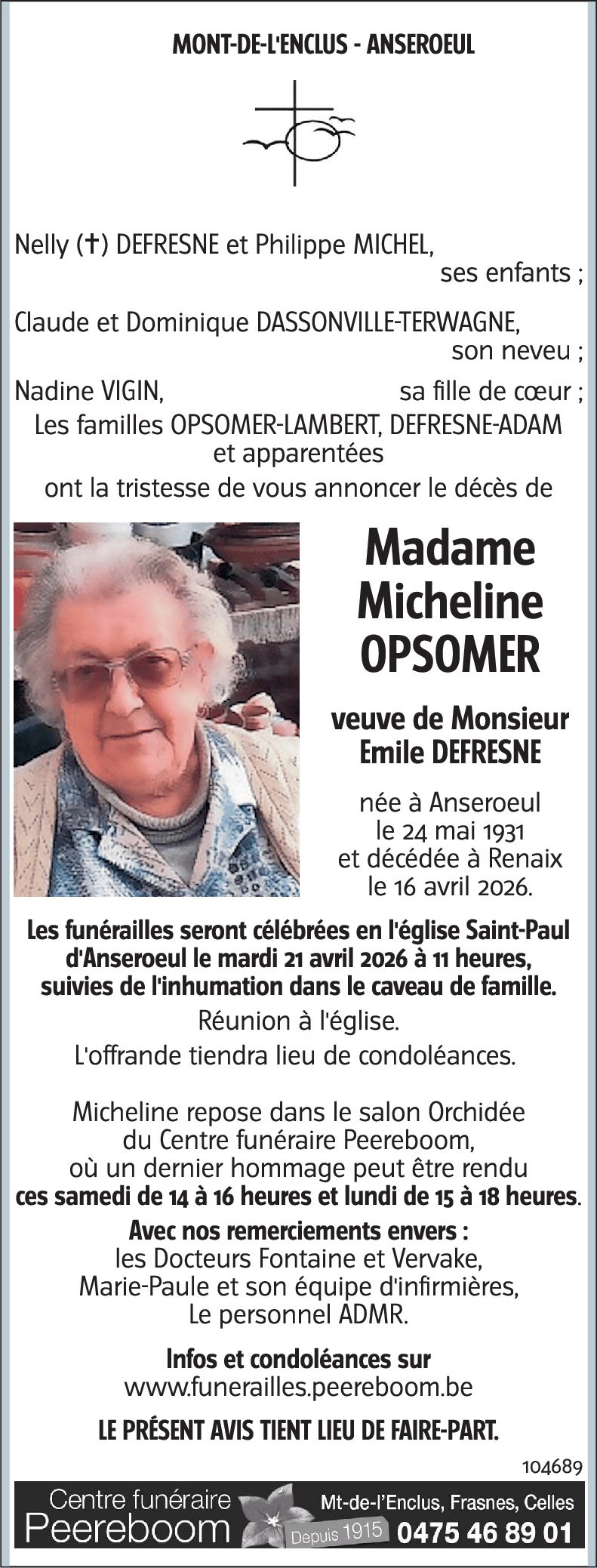 Micheline OPSOMER