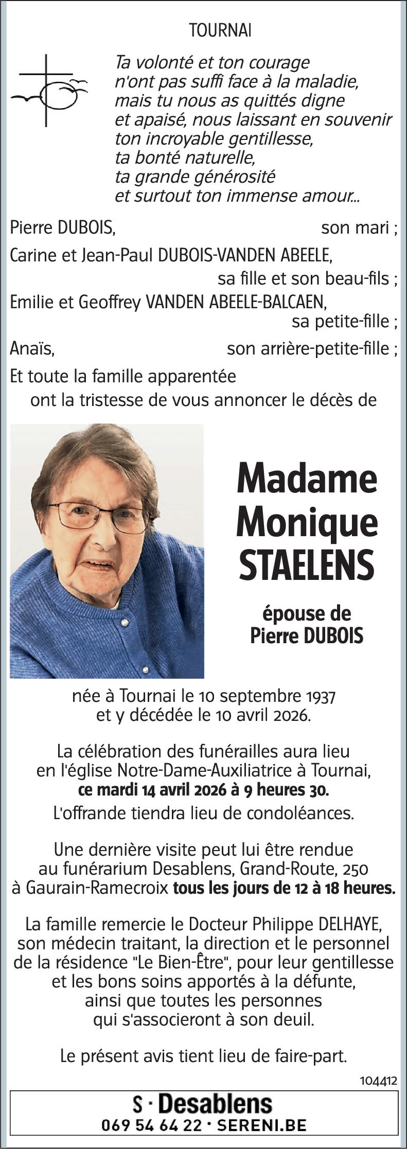 Monique STAELENS