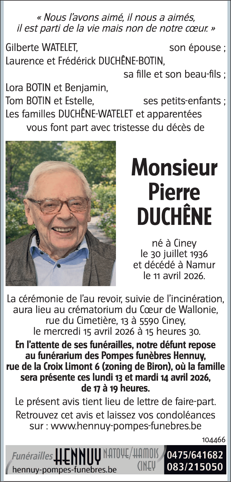 Pierre DUCHÊNE