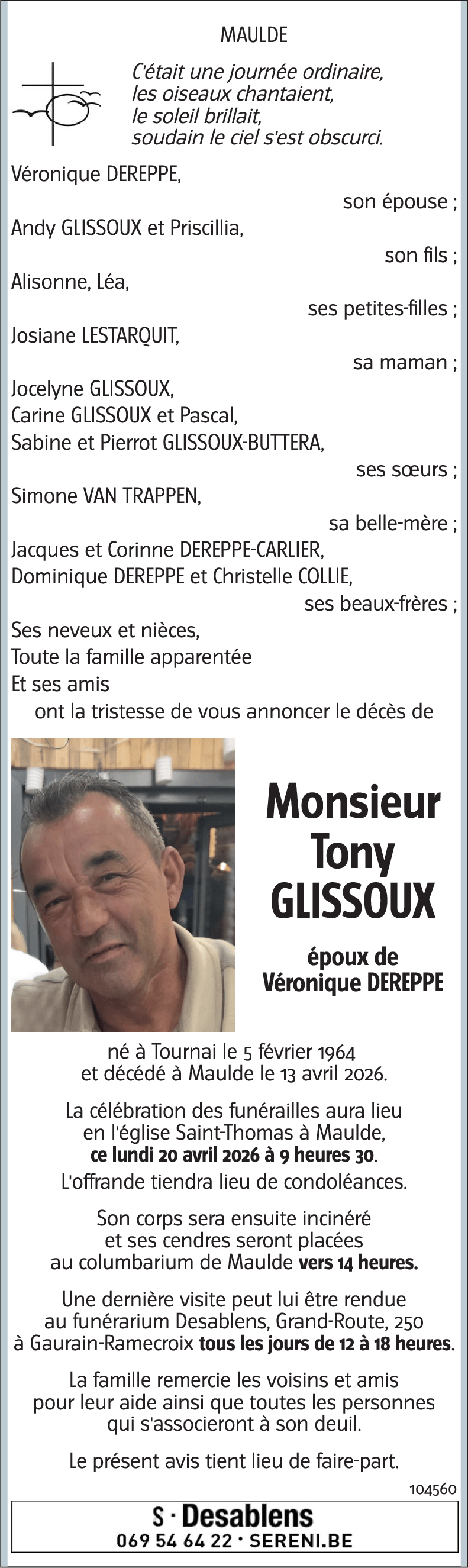 Tony GLISSOUX