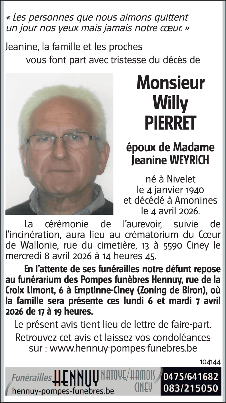 Willy PIERRET