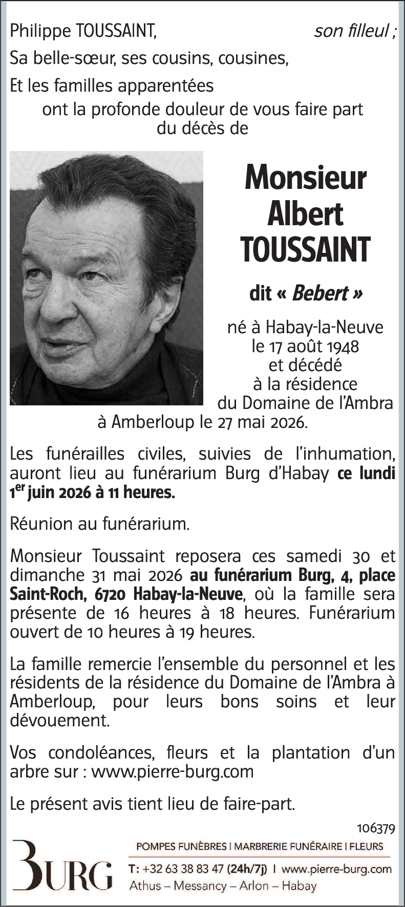 Albert TOUSSAINT