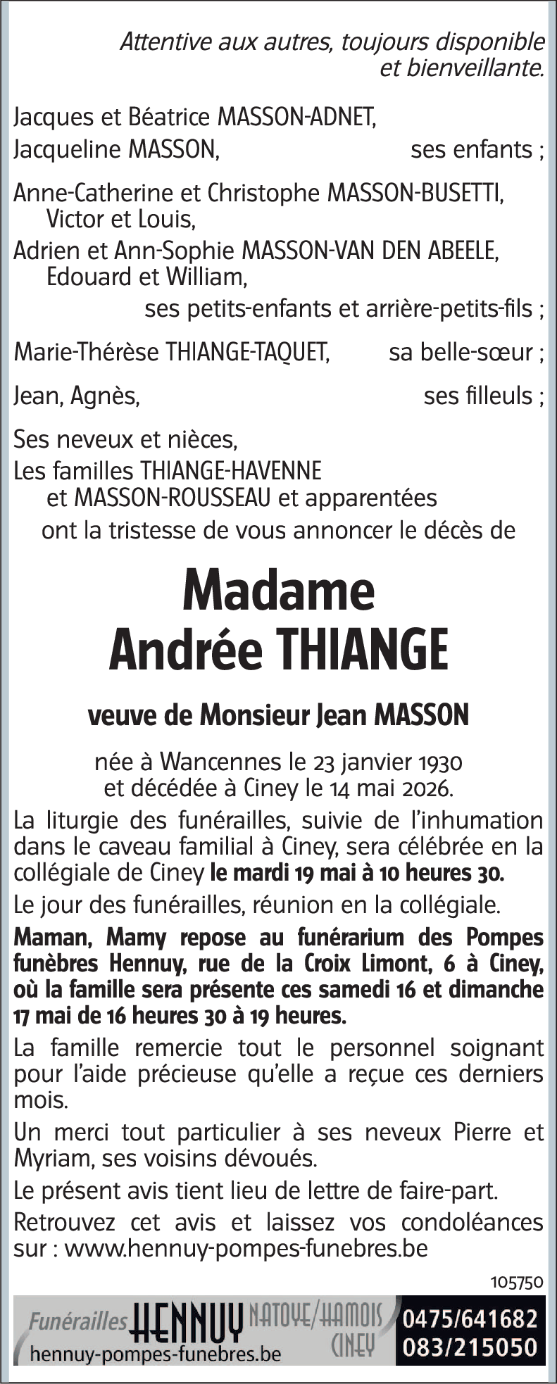 Andrée THIANGE