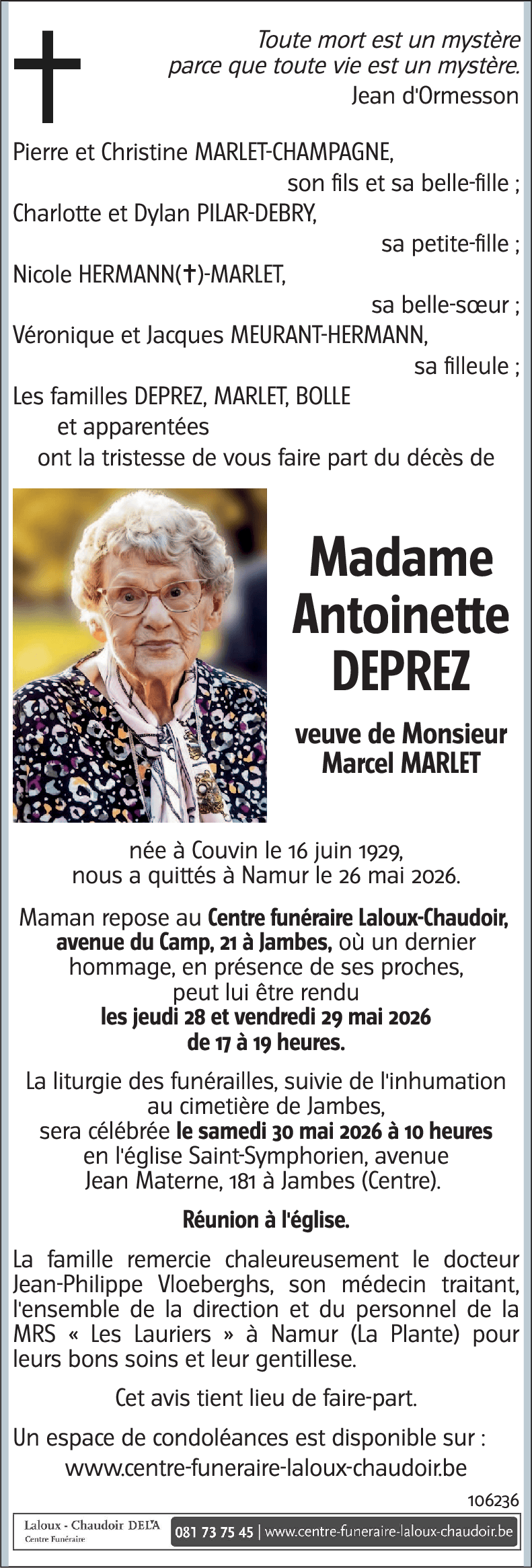 Antoinette DEPREZ