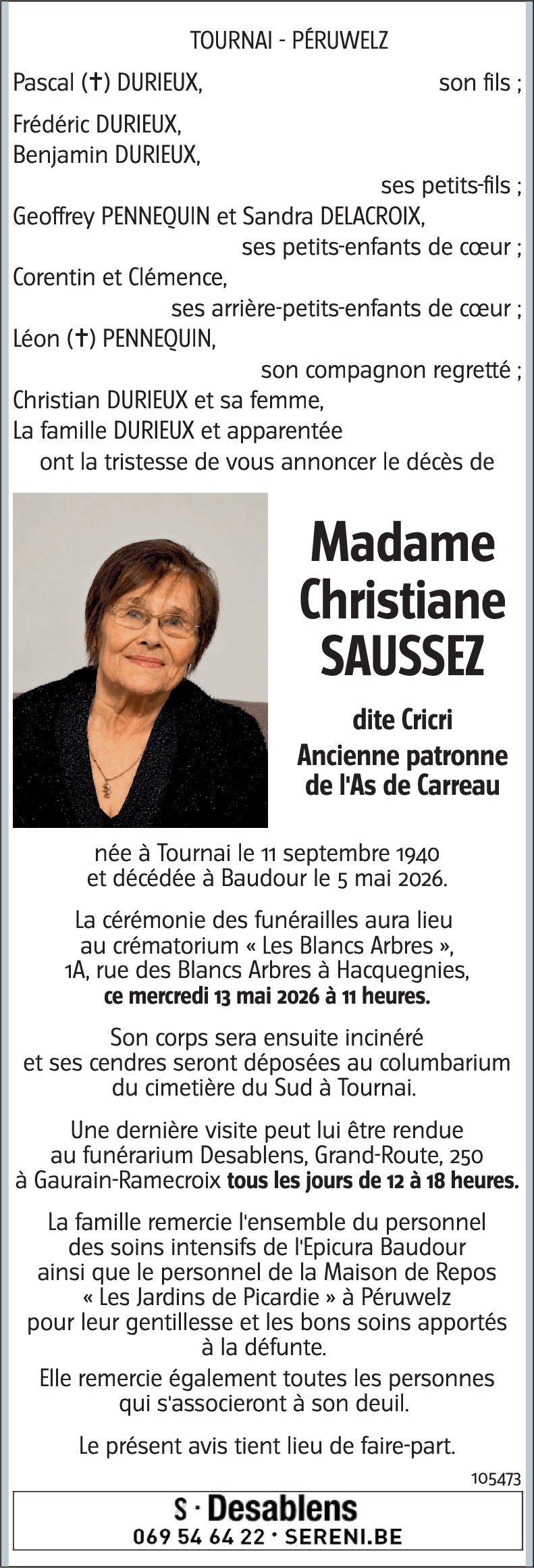 Christiane SAUSSEZ