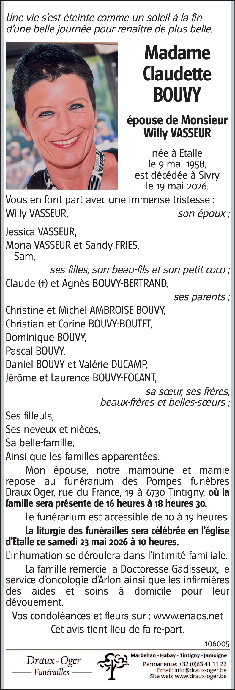 Claudette BOUVY