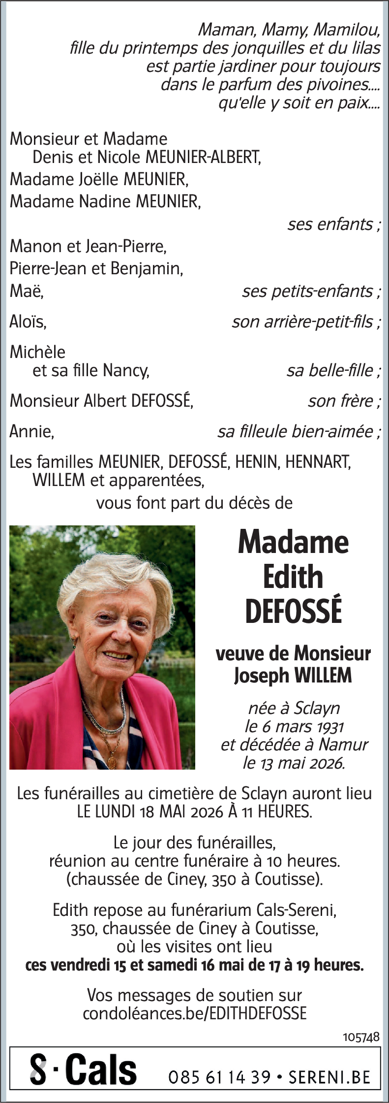 Edith DEFOSSÉ