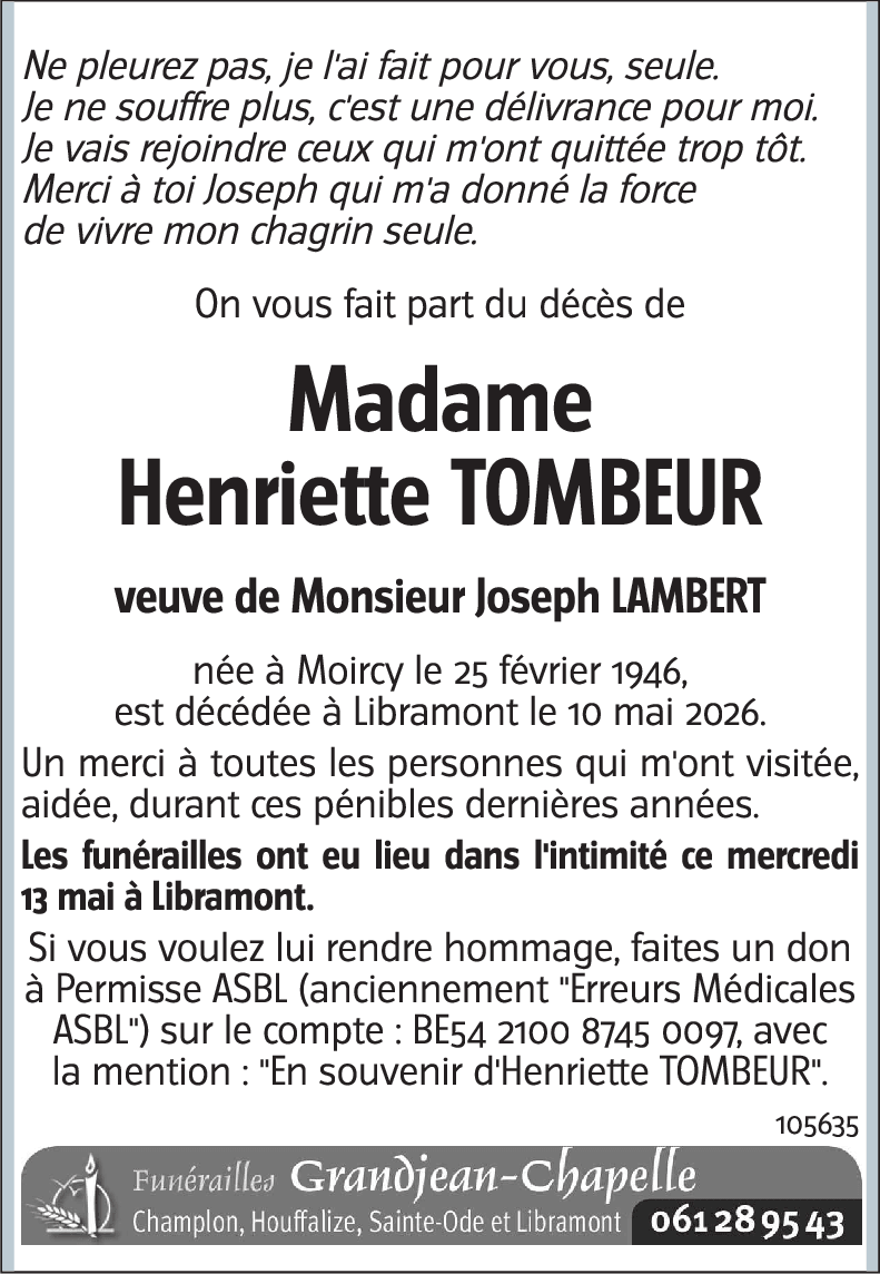 Henriette TOMBEUR