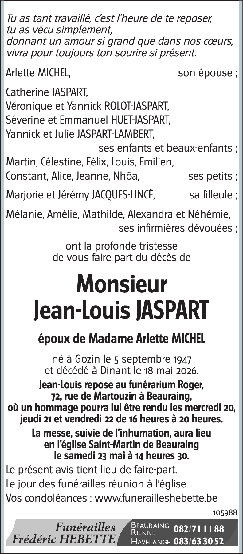 Jean-Louis JASPART
