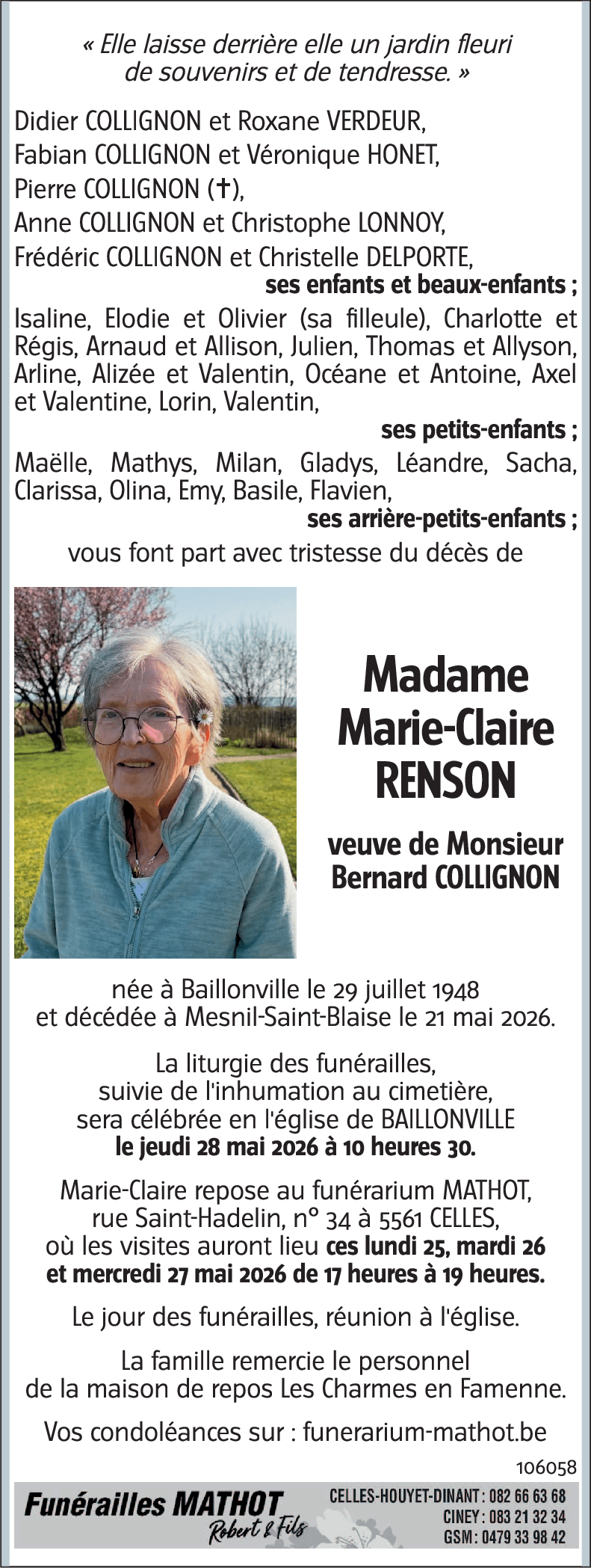Marie-Claire RENSON