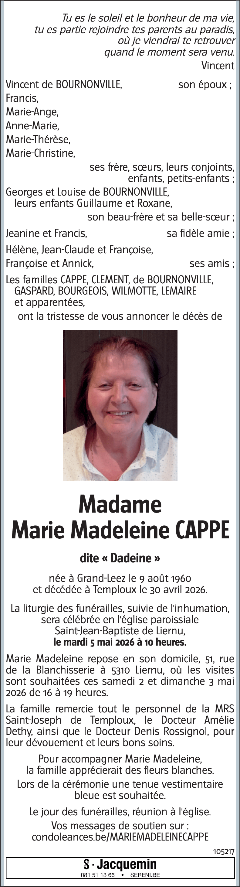 Marie Madeleine CAPPE