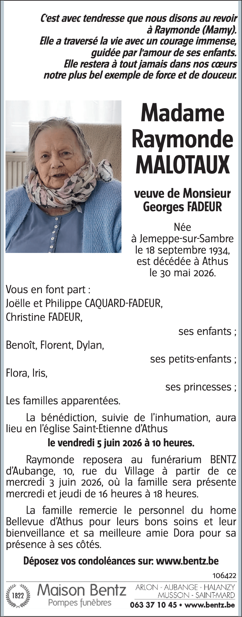 Raymonde MARTOLAUX