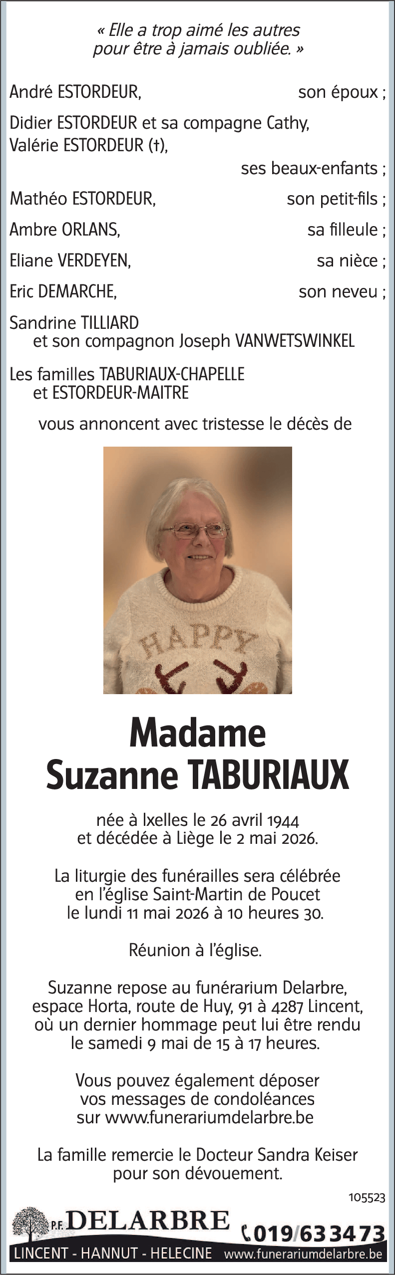 Suzanne TABURIAUX