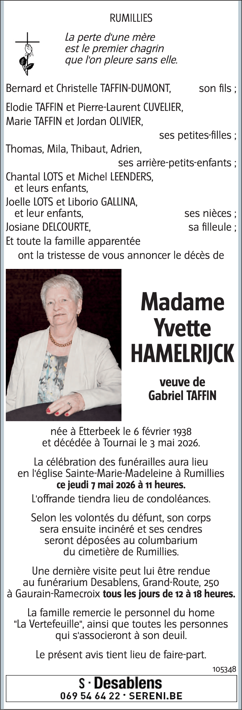 Yvette HAMELRIJCK