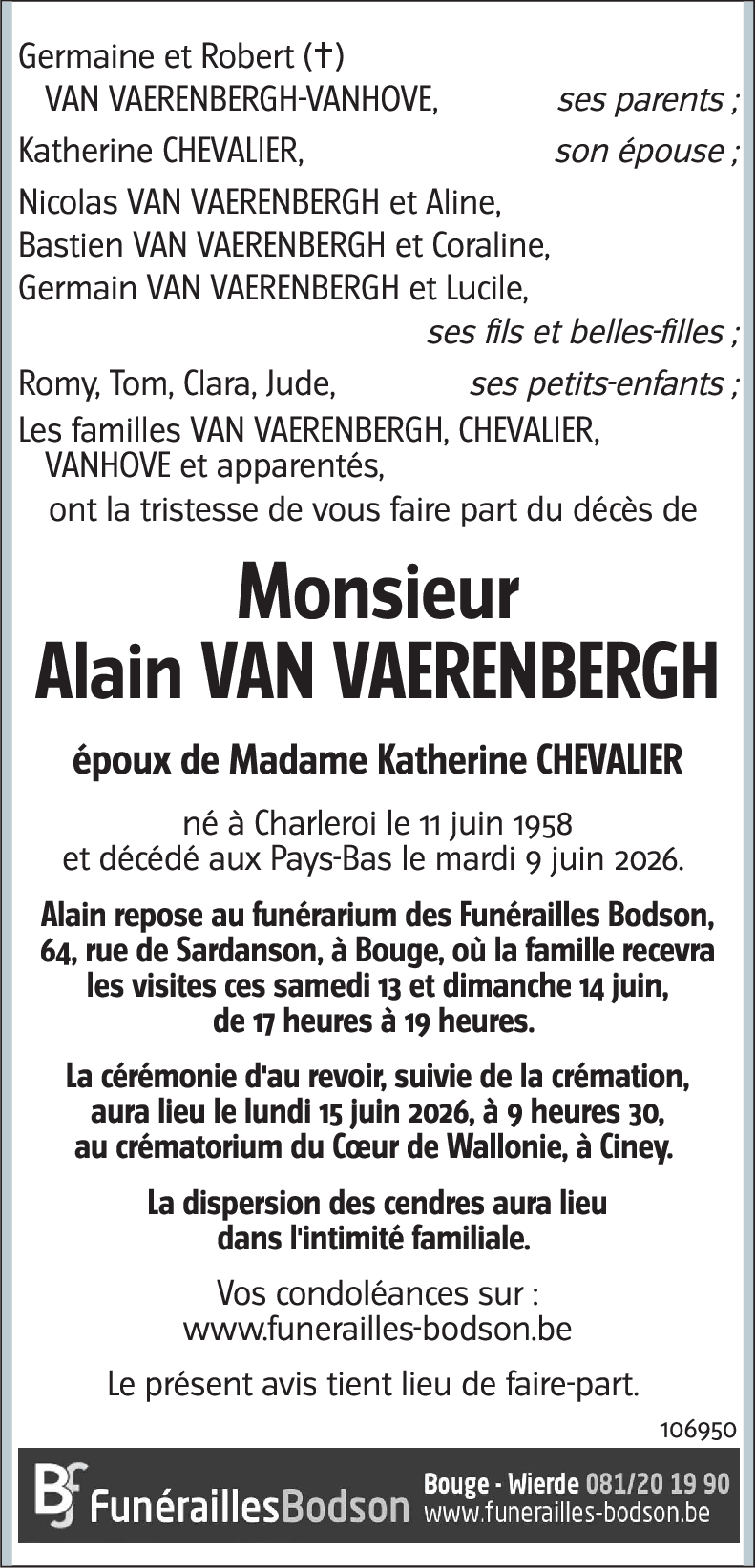 Alain VAN VAERENBERGH