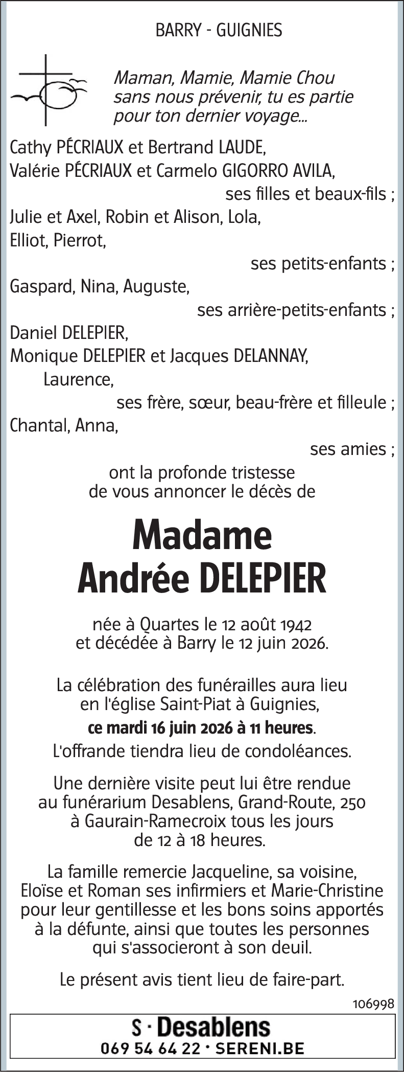 Andrée DELEPIER