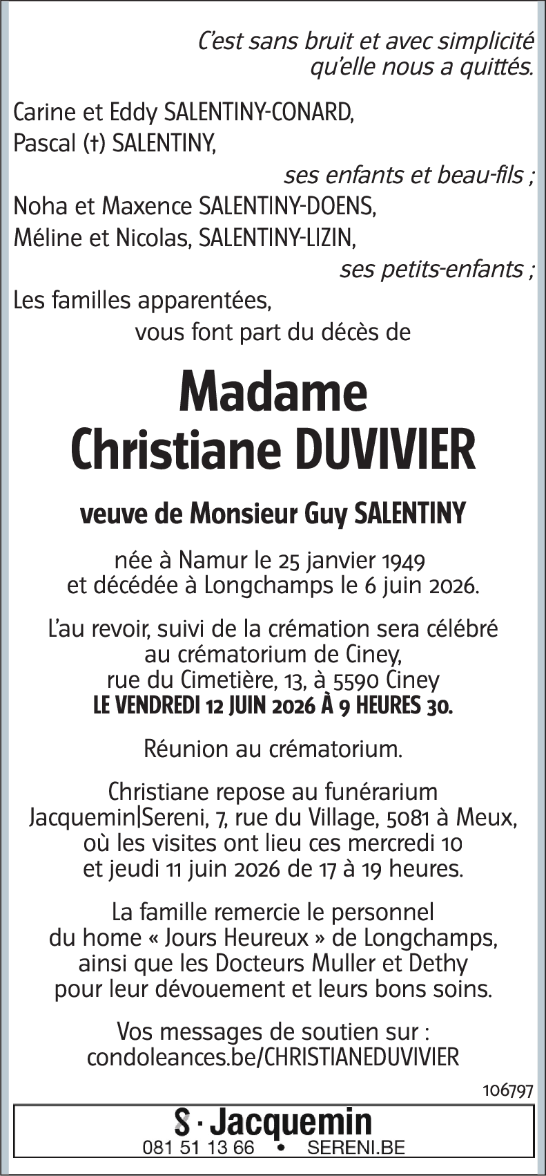 Christiane DUVIVIER