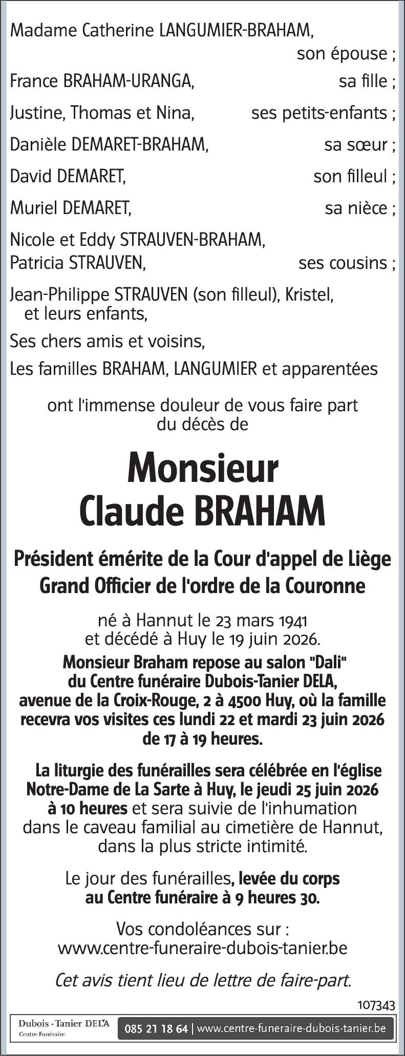 Claude BRAHAM