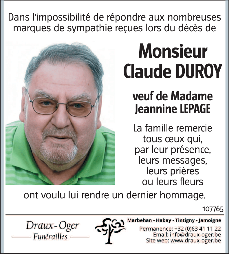Claude DUROY