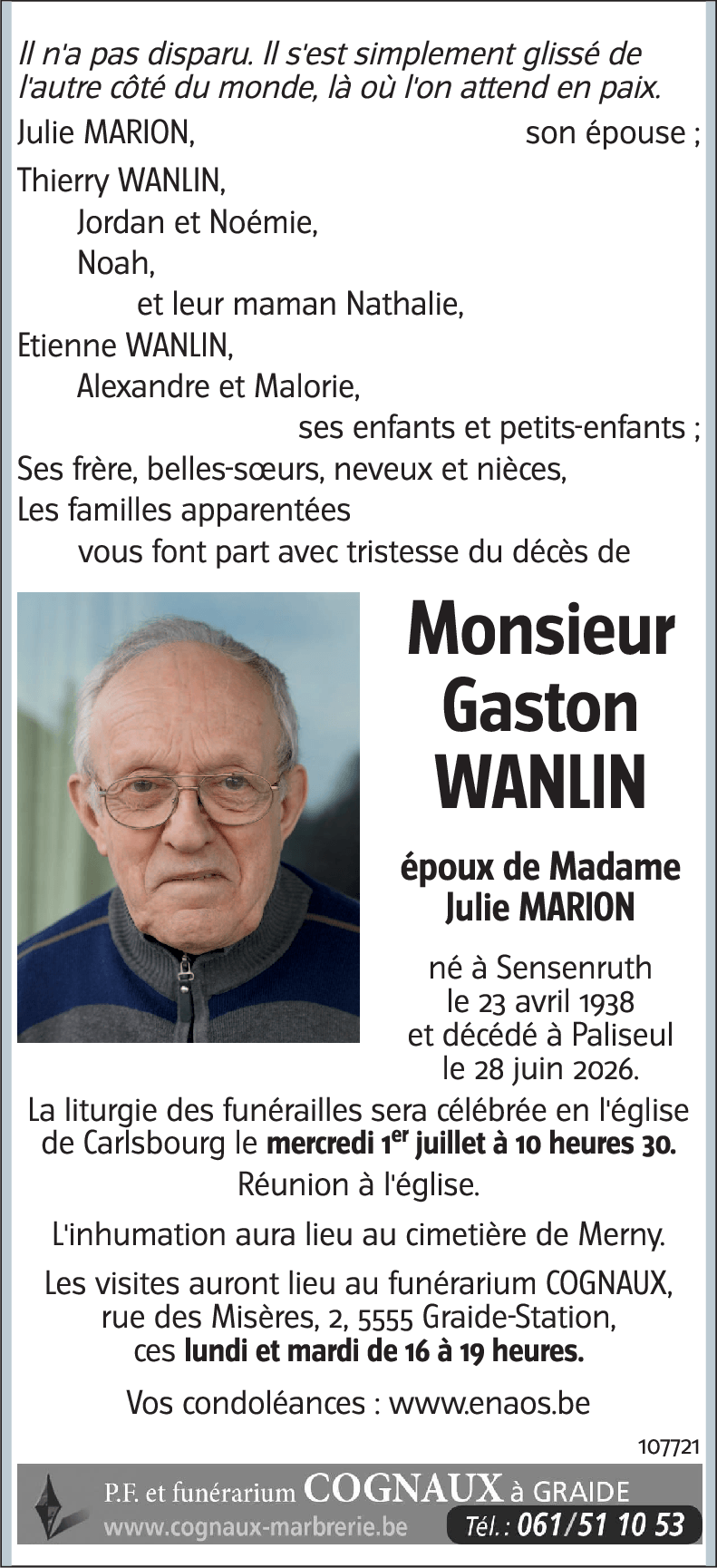 Gaston WANLIN