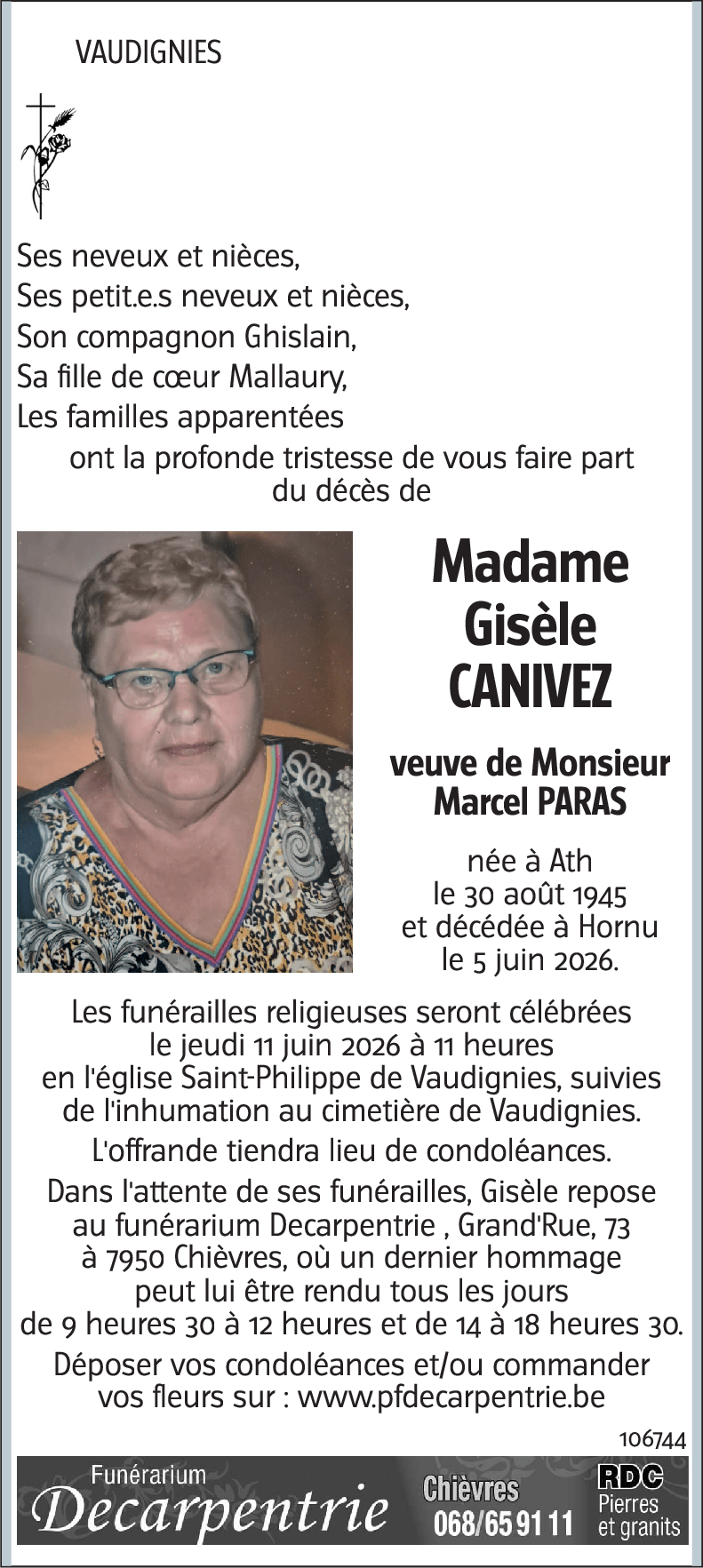 Gisèle CANIVEZ