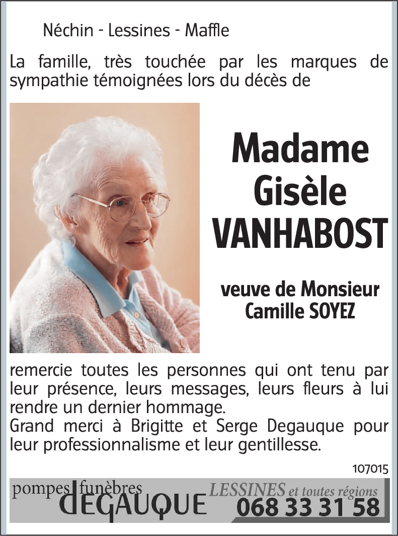 Gisèle VANHABOST