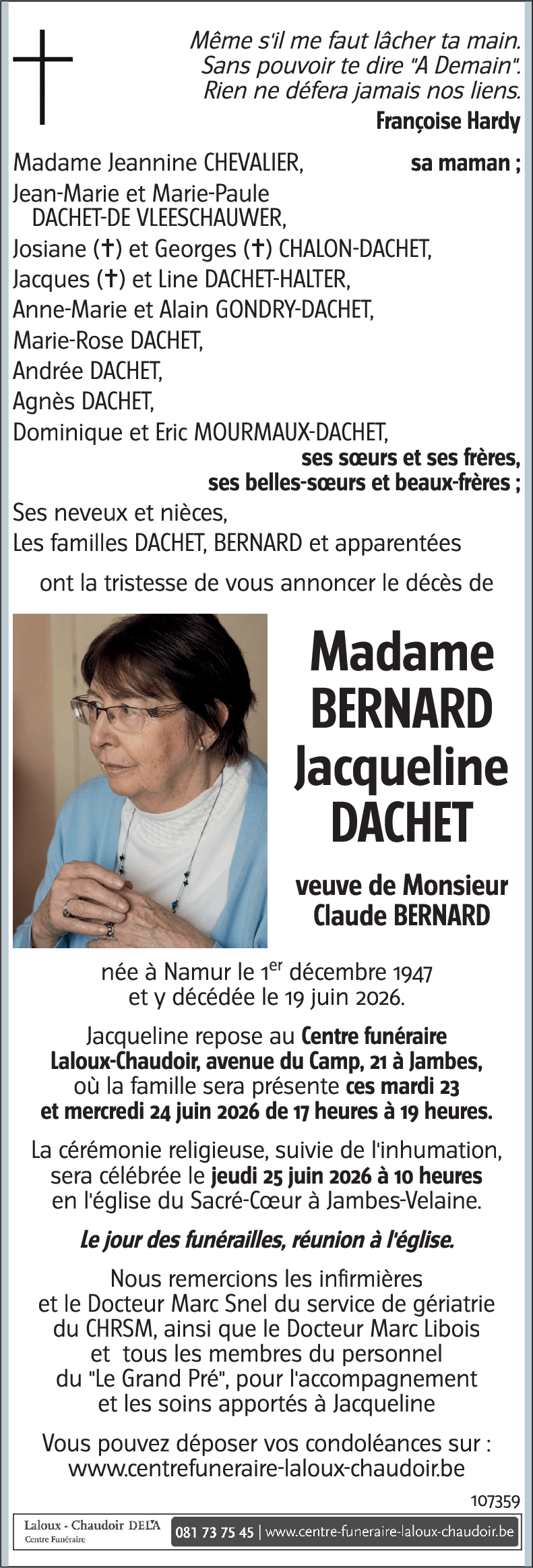 Jacqueline DACHET