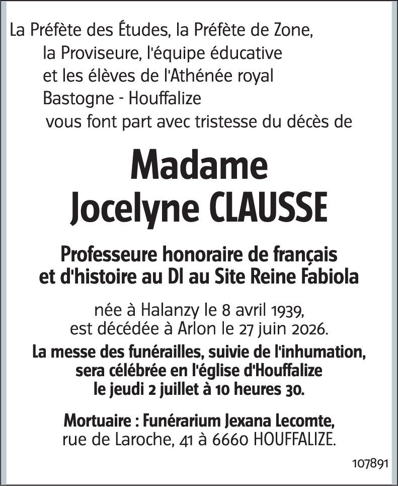 Jocelyne CLAUSSE