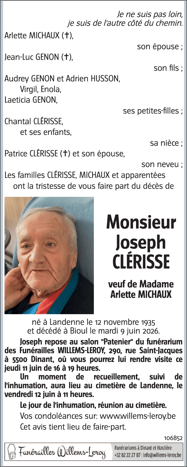 Joseph CLÉRISSE