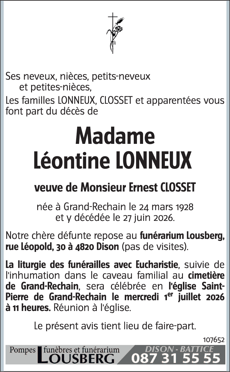 Léontine LONNEUX