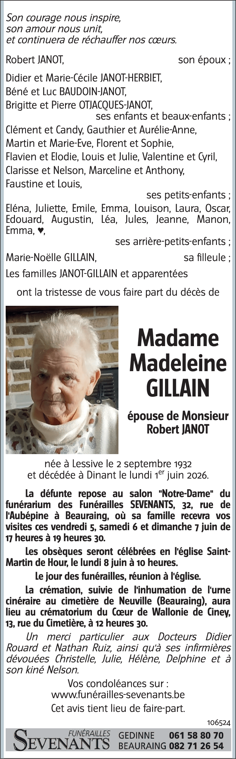 Madeleine GILLAIN