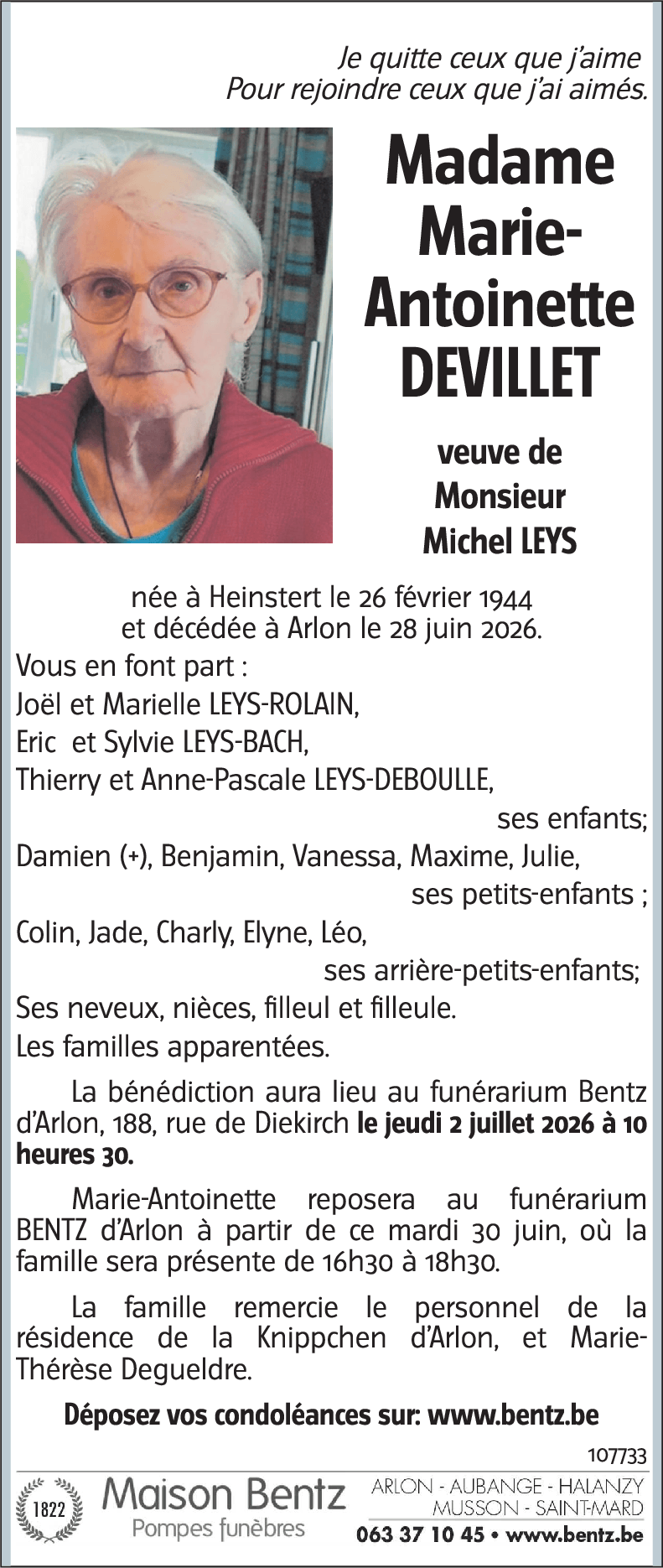 Marie-Antoinette DEVILLET