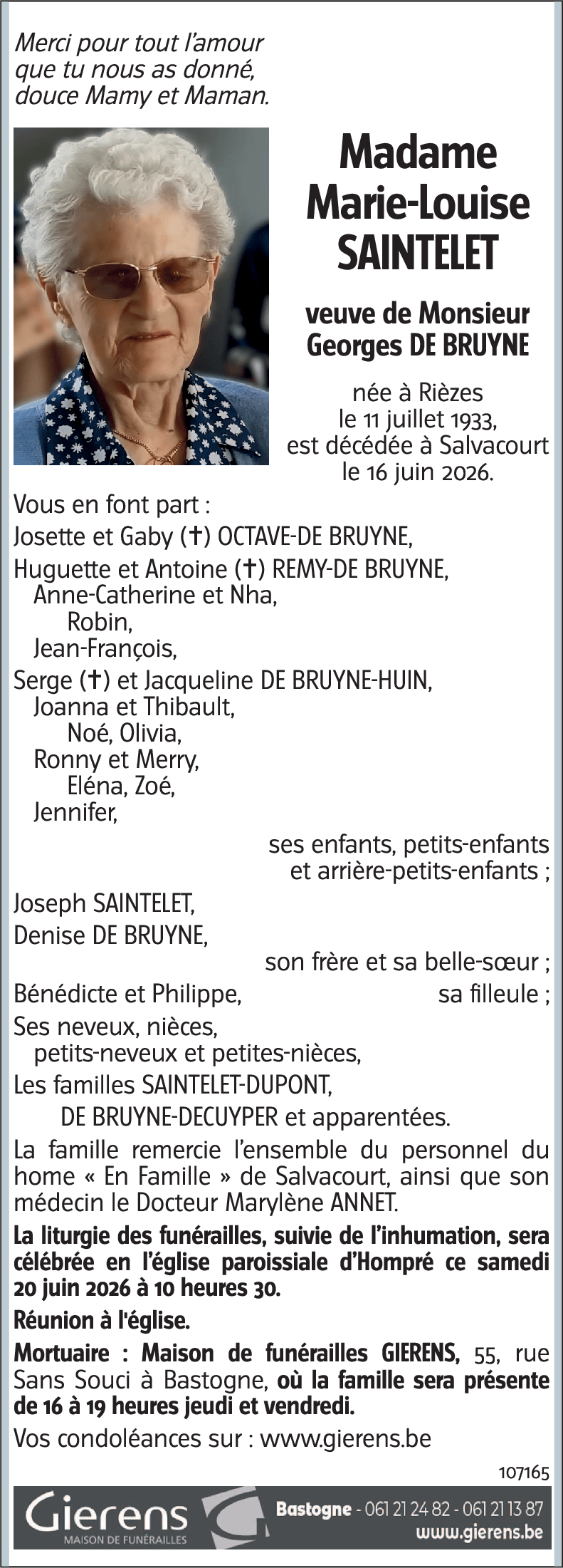 Marie-Louise SAINTELET