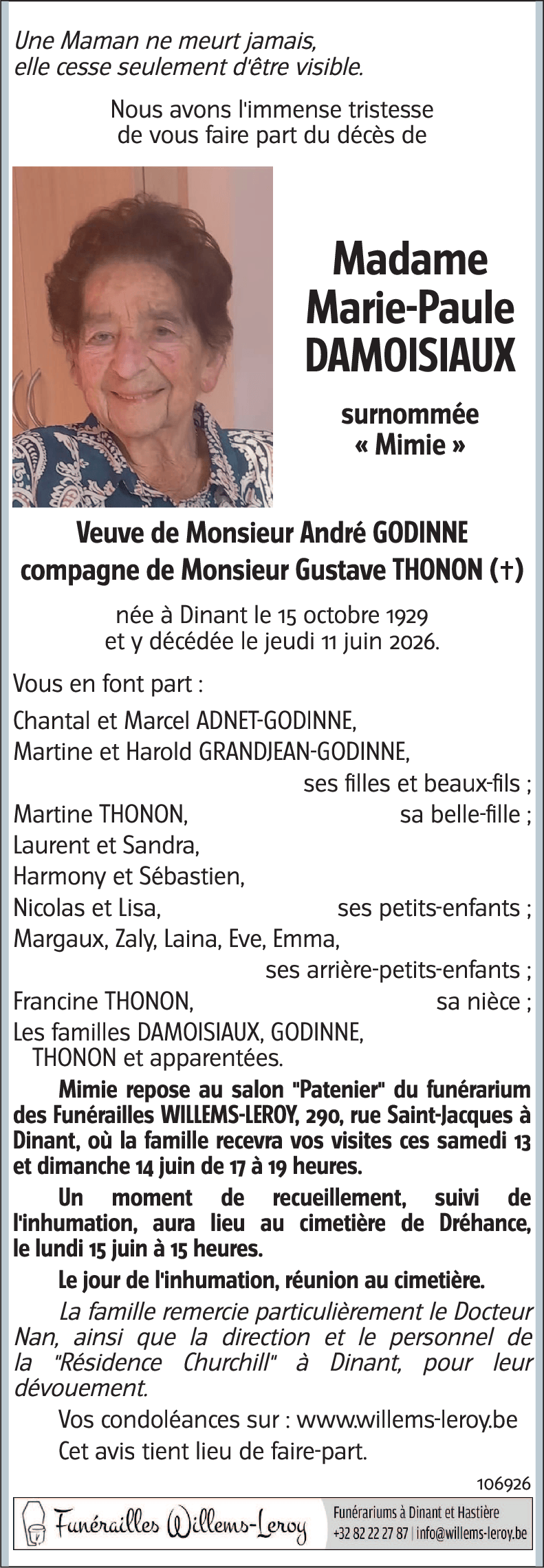 Marie-Paule DAMOISIAUX