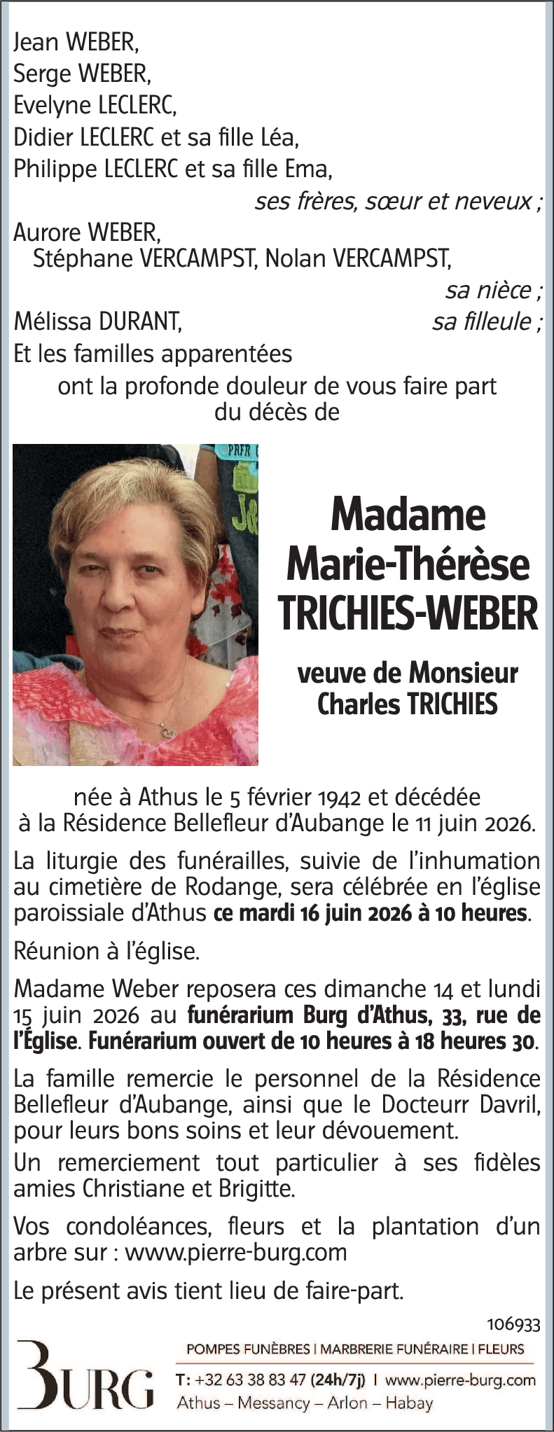 Marie-Thérèse WEBER