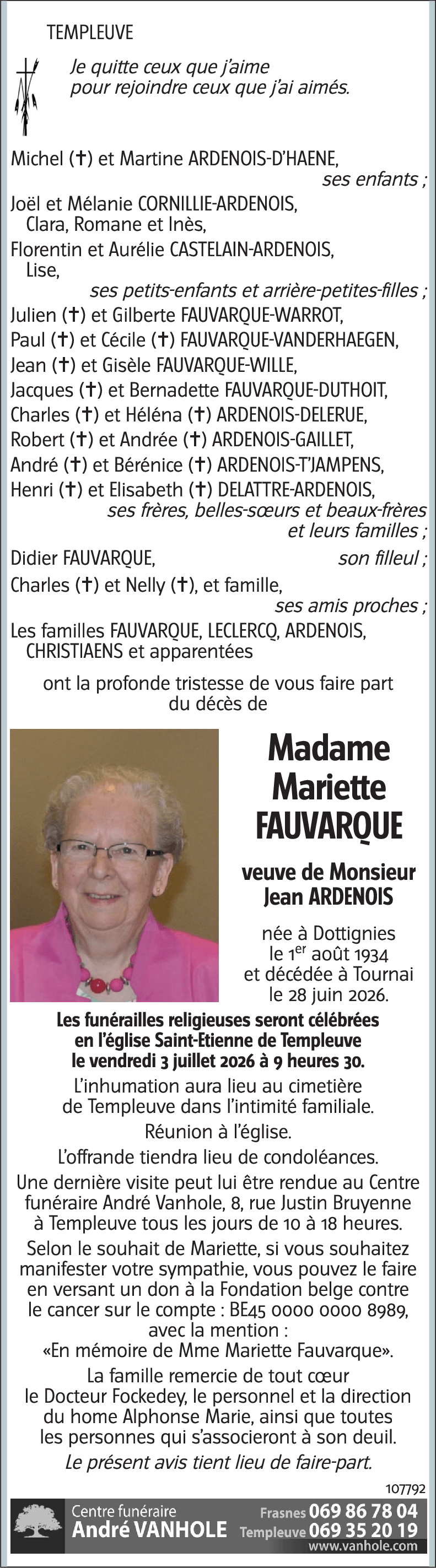 Mariette FAUVARQUE