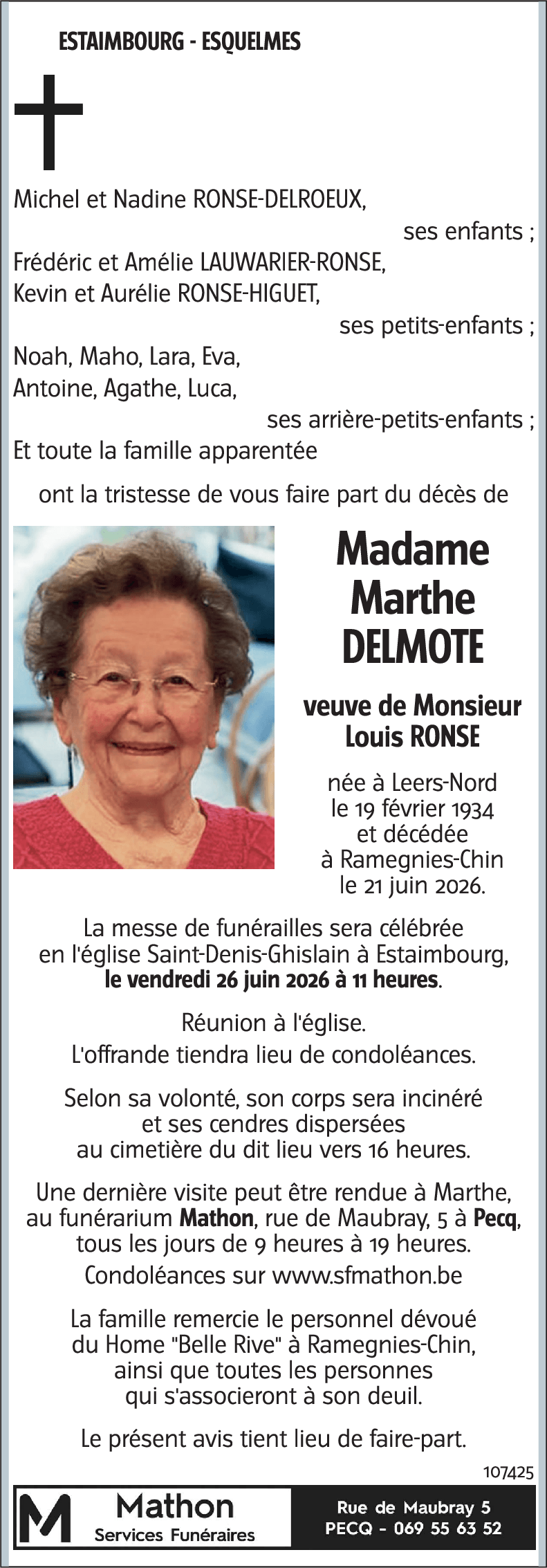 Marthe DELMOTE