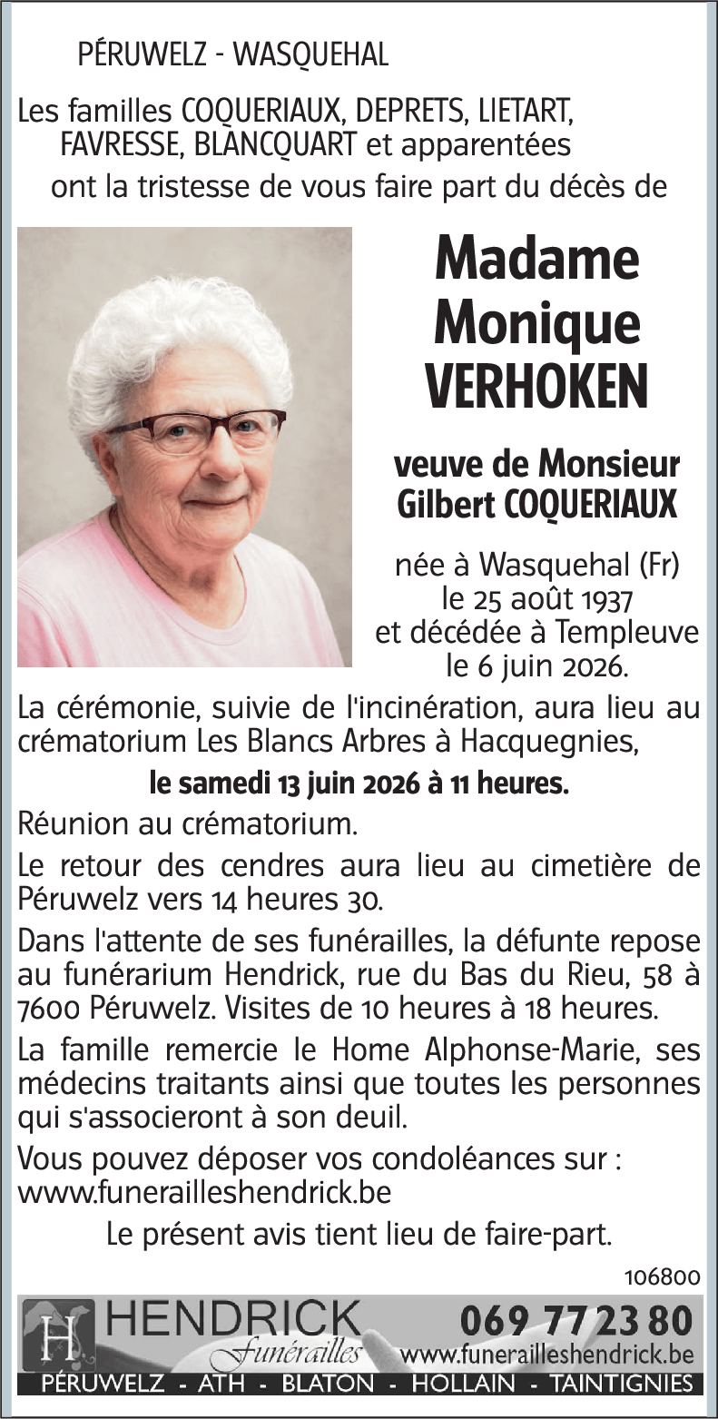 Monique VERHOKEN