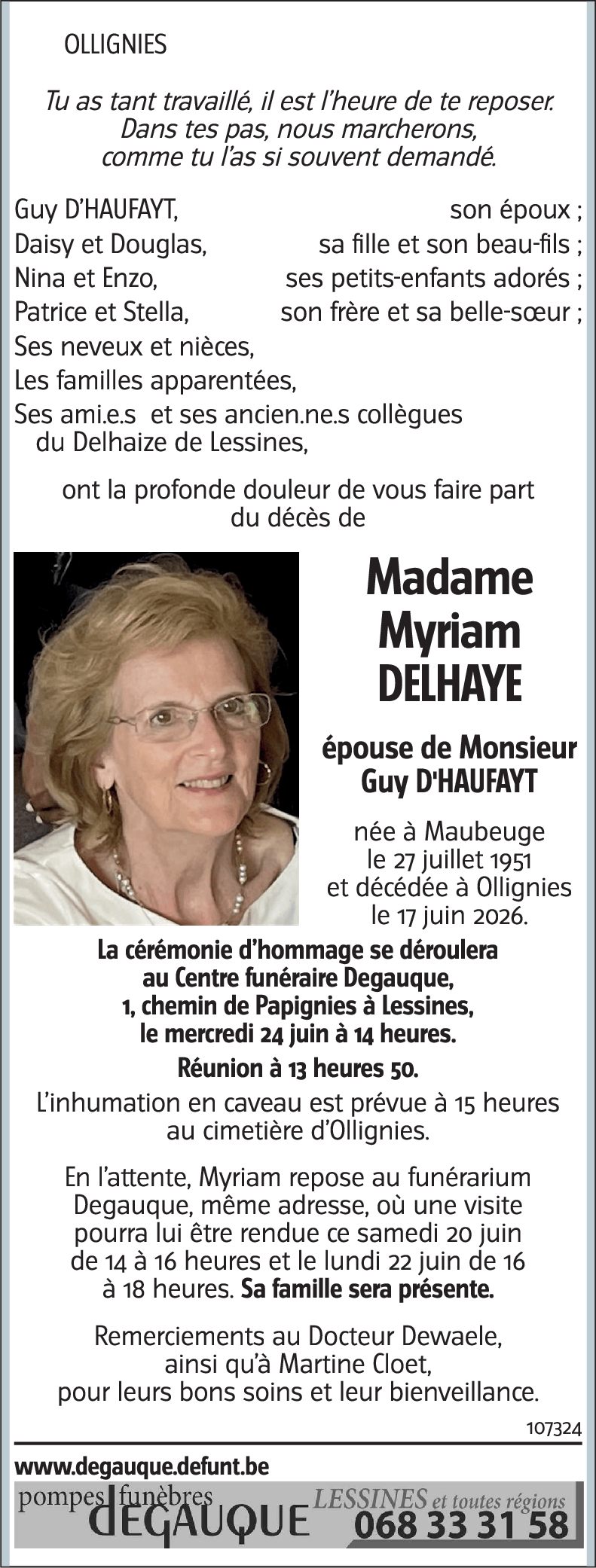 Myriam DELHAYE