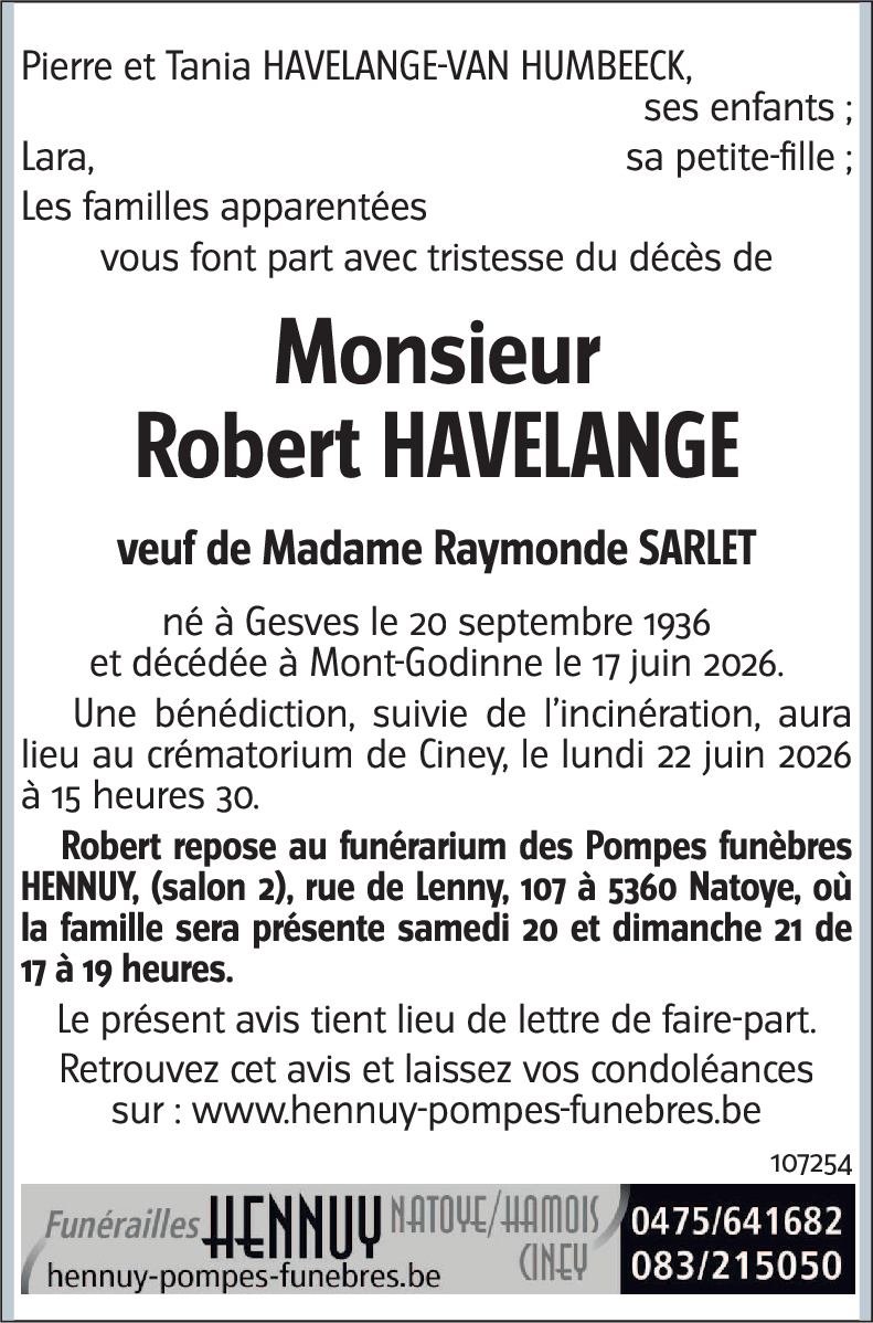 Robert HAVELANGE