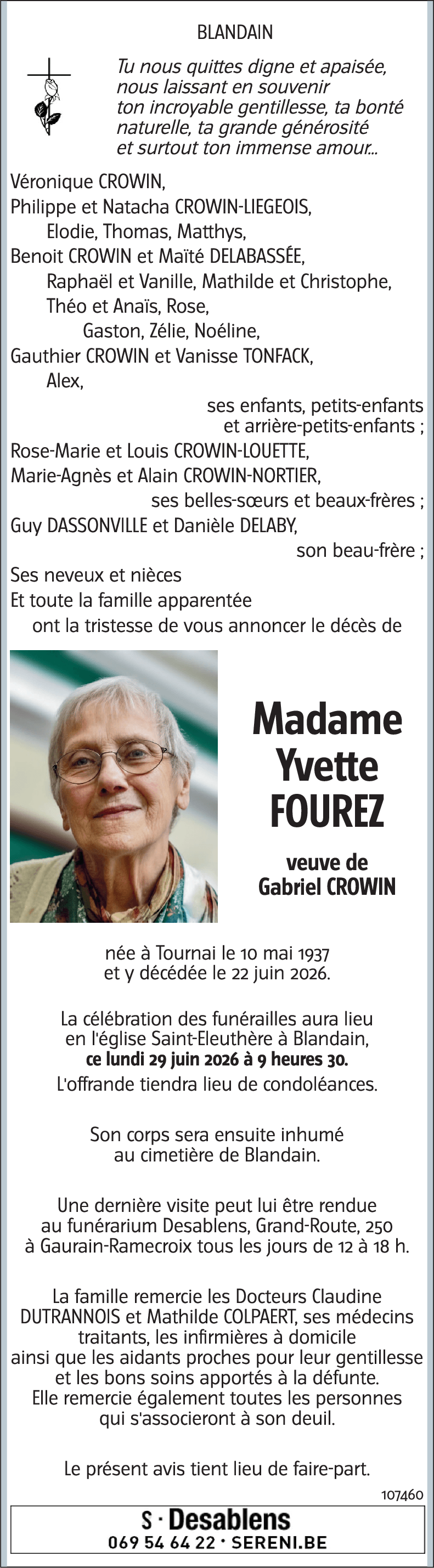 Yvette FOUREZ