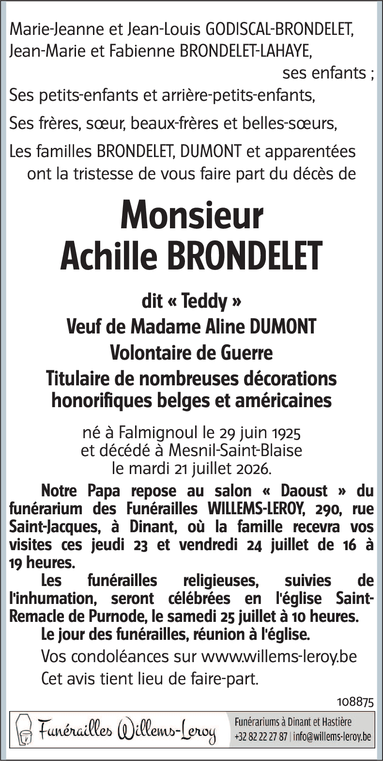 Achille BRONDELET