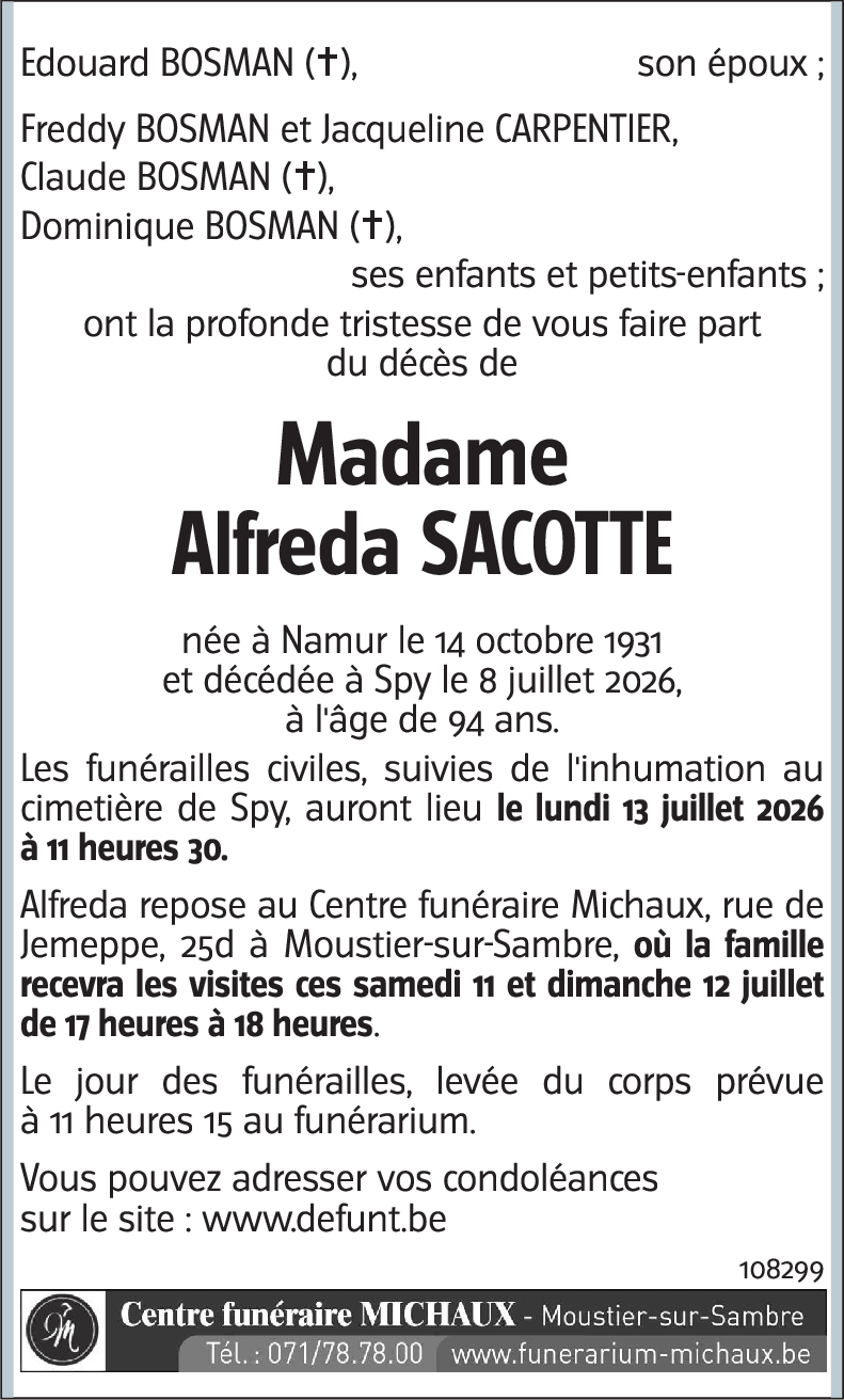 Alfreda SACOTTE