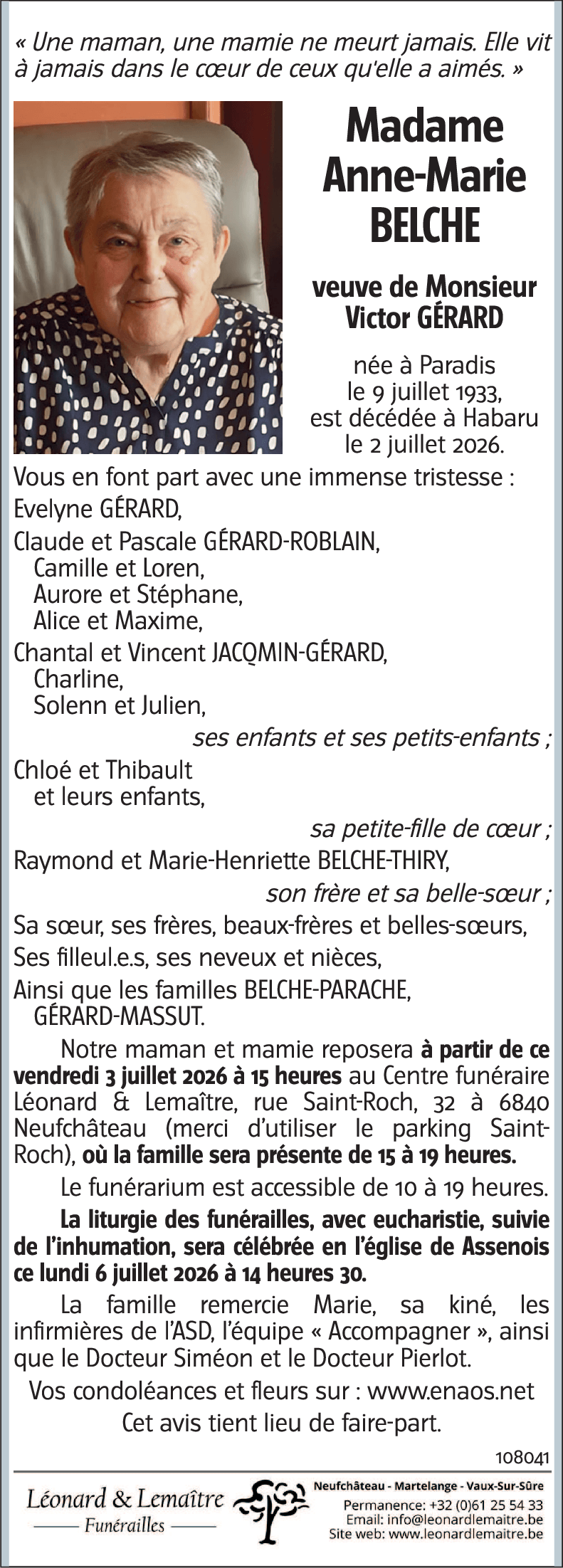 Anne-Marie BELCHE