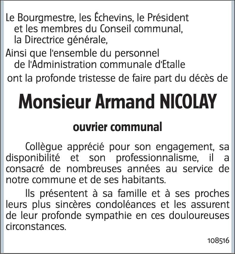Armand NICOLAY