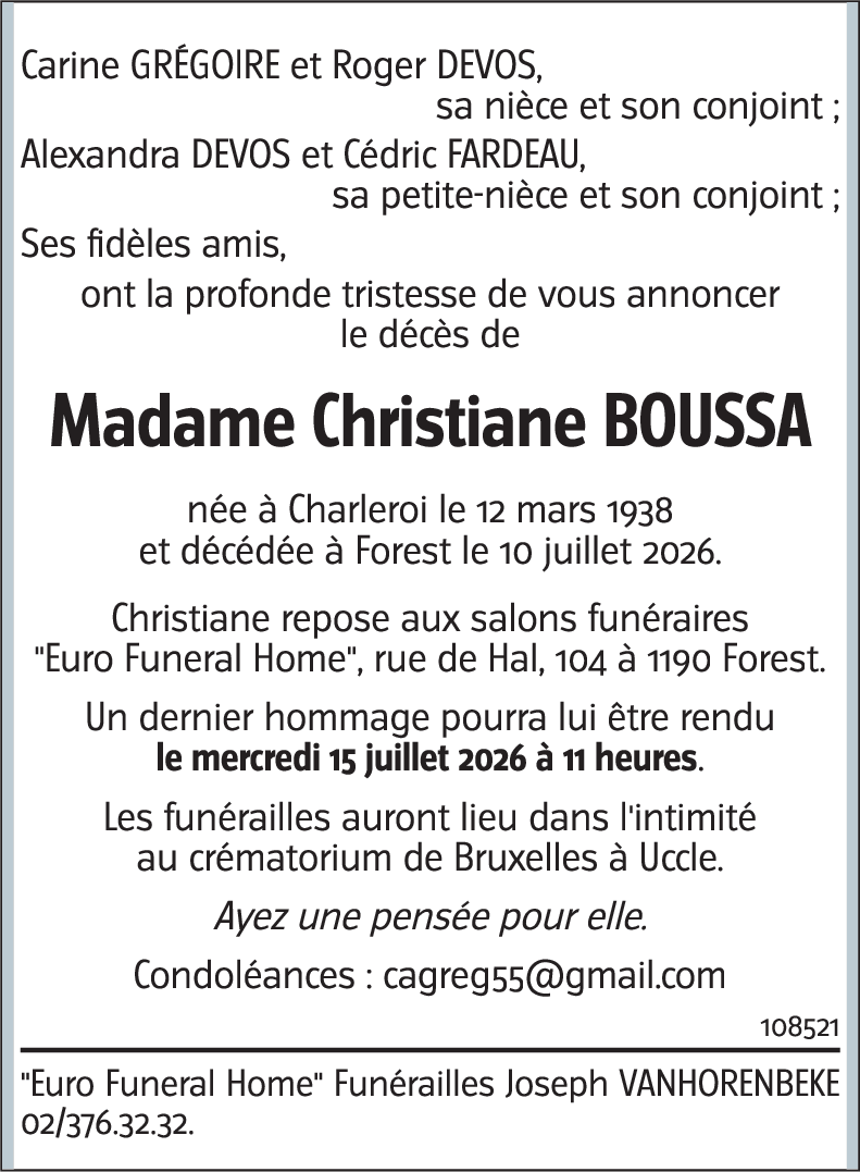Christiane BOUSSA